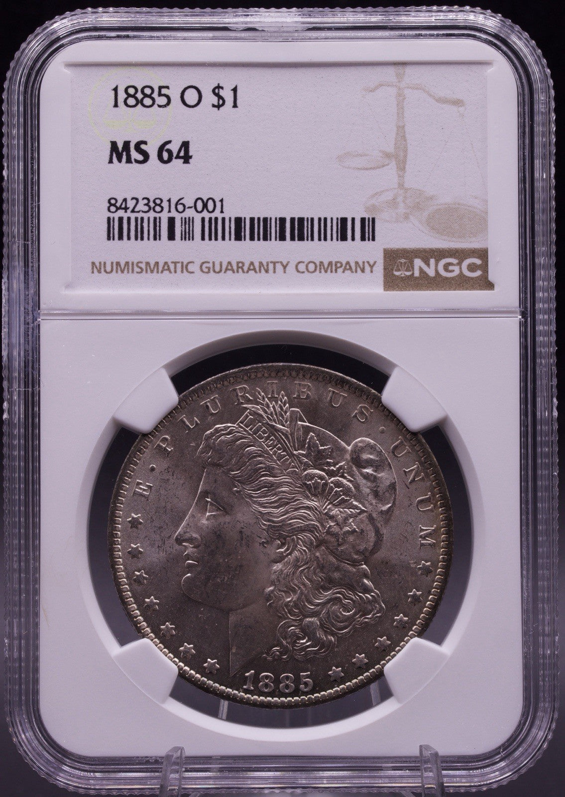 1885-O Morgan Silver Dollar $1 NGC MS64 New Orleans Mint Coin