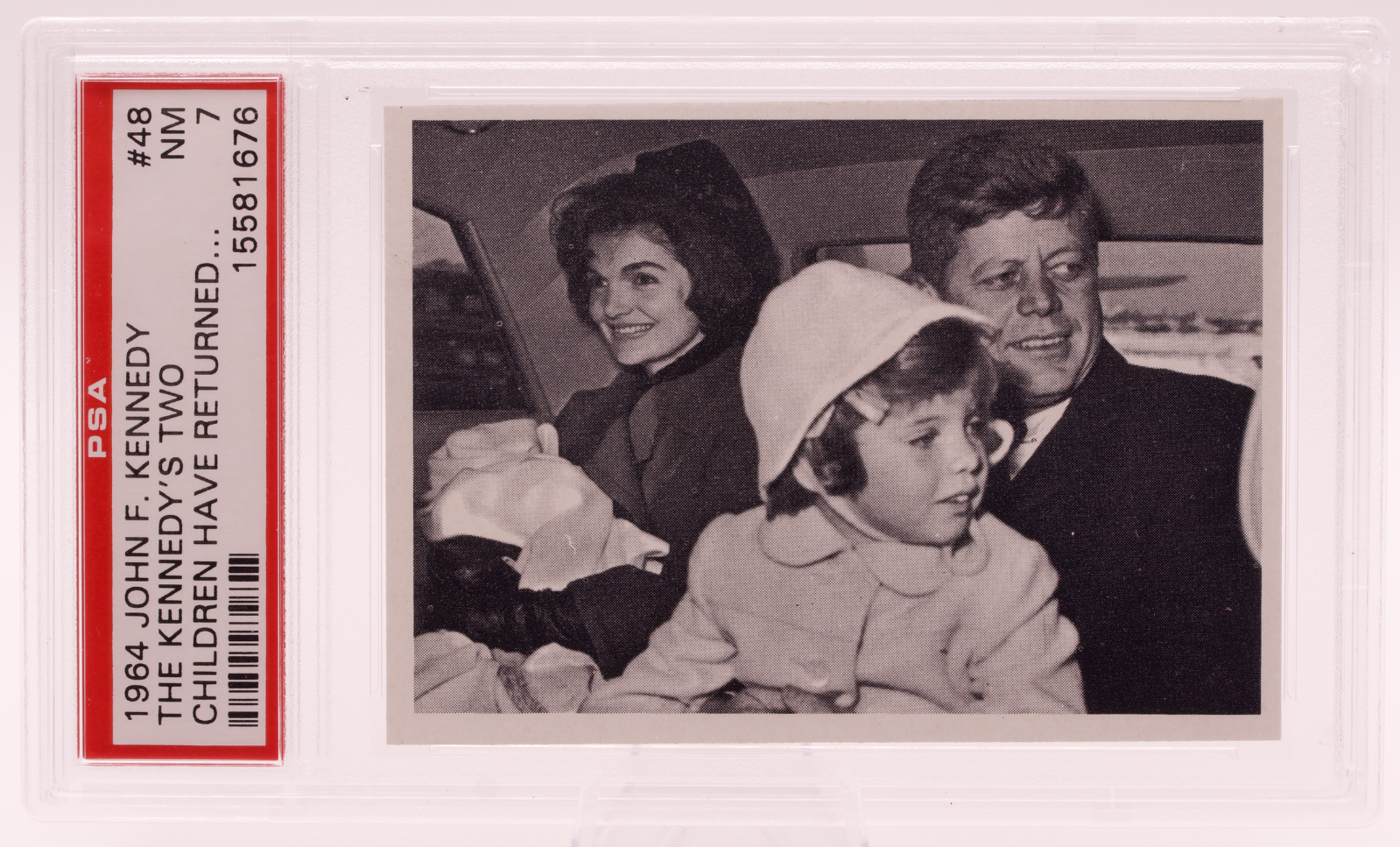 1964 Topps John F. Kennedy #48 Kennedy's Two Children Have Returned PSA 7 NM JFK