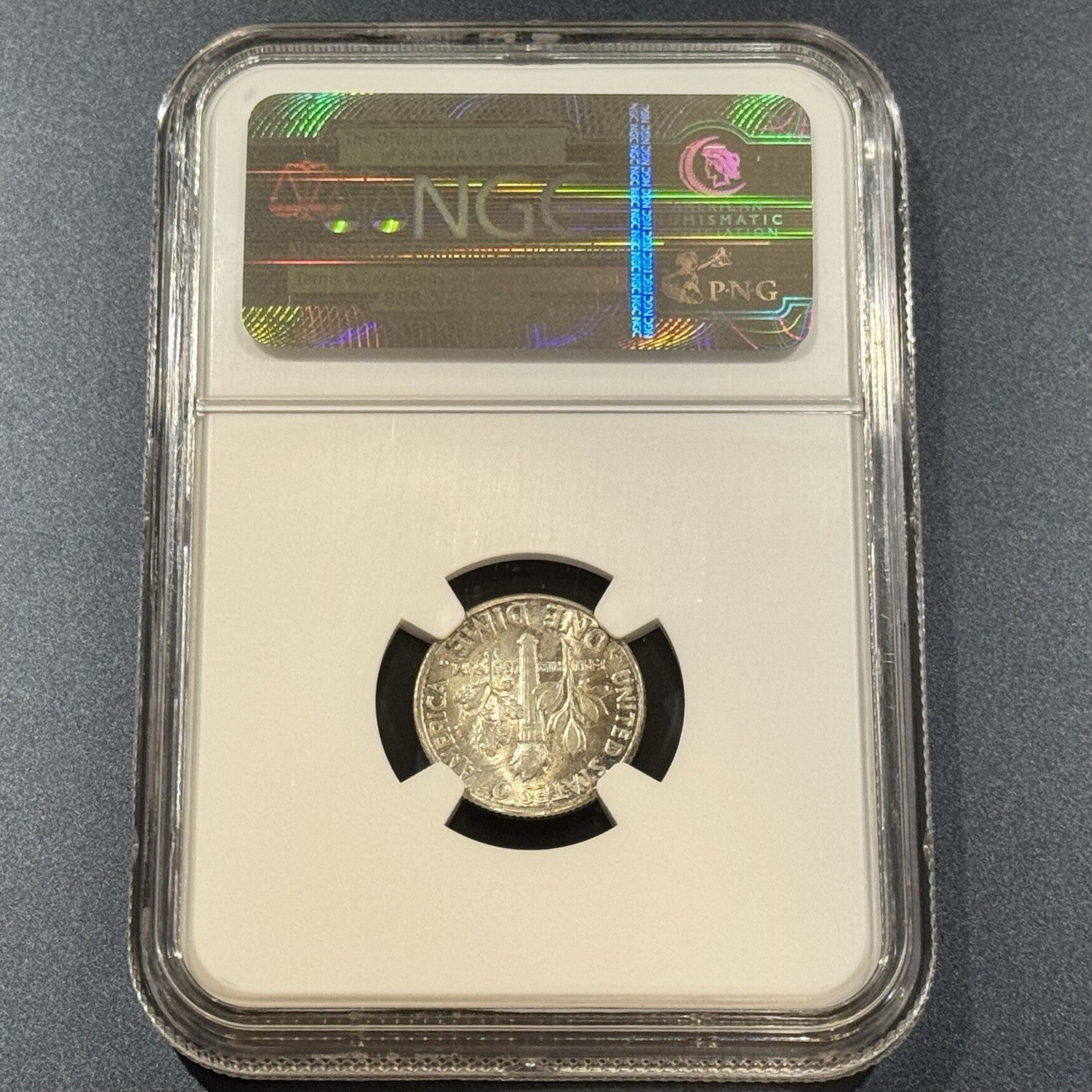 1955 Roosevelt Dime MS66 NGC • Vibrant Purple-Blue Toning