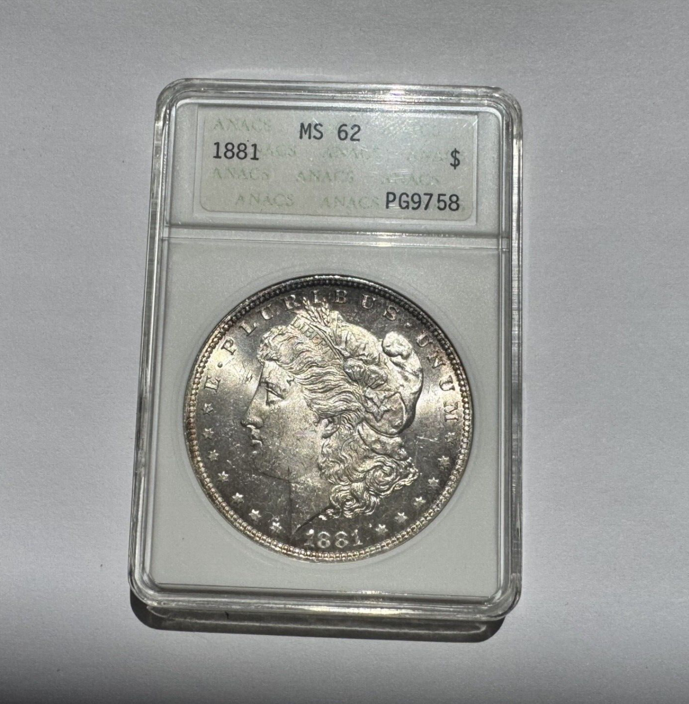 1881 Morgan Silver Dollar – ANACS Certified MS62 – Sharp Strike, Lustrous BU
