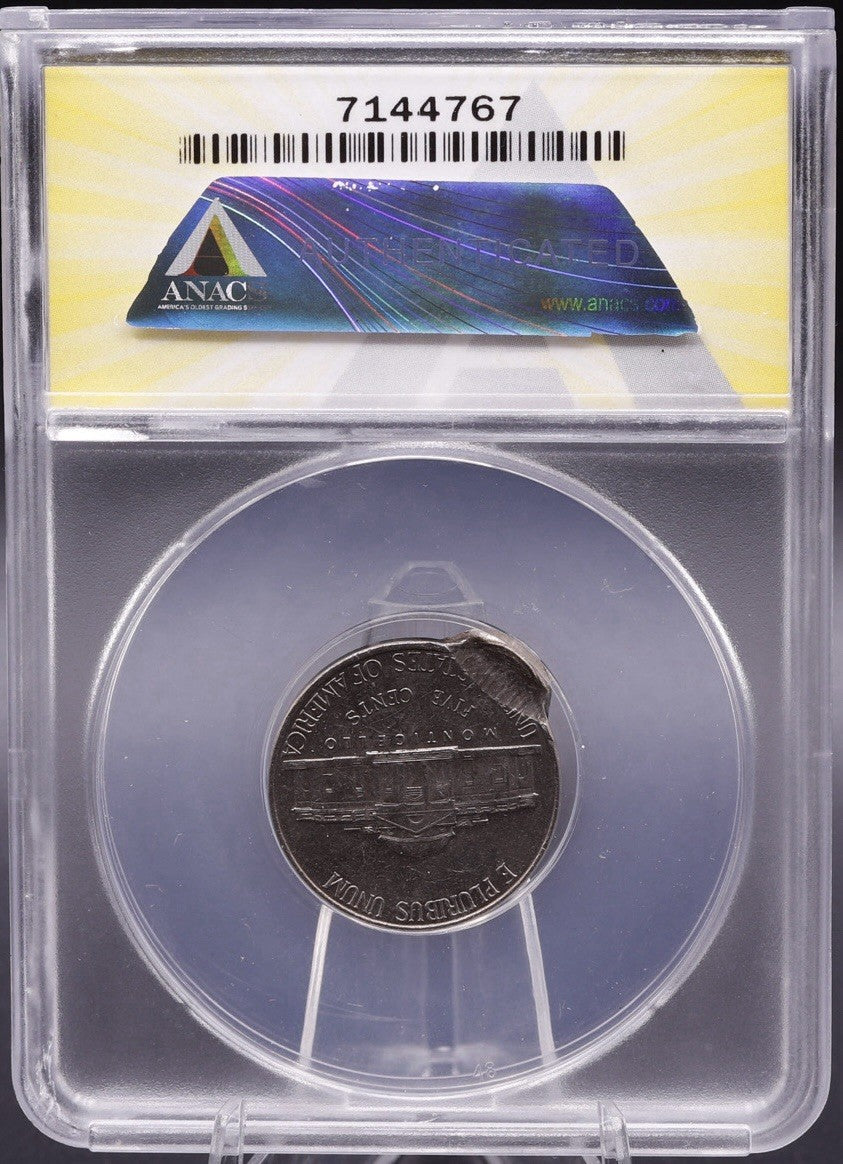 1998-P Jefferson Nickel MS63 ANACS • Double Struck 2nd Strike 95% Off-Center