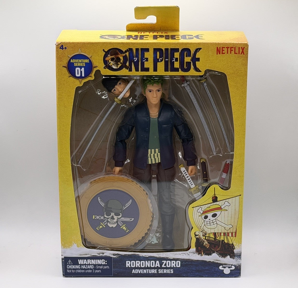 Netflix One Piece Roronoa Zoro Adventure Series 01 Action Figure Moose Toys New