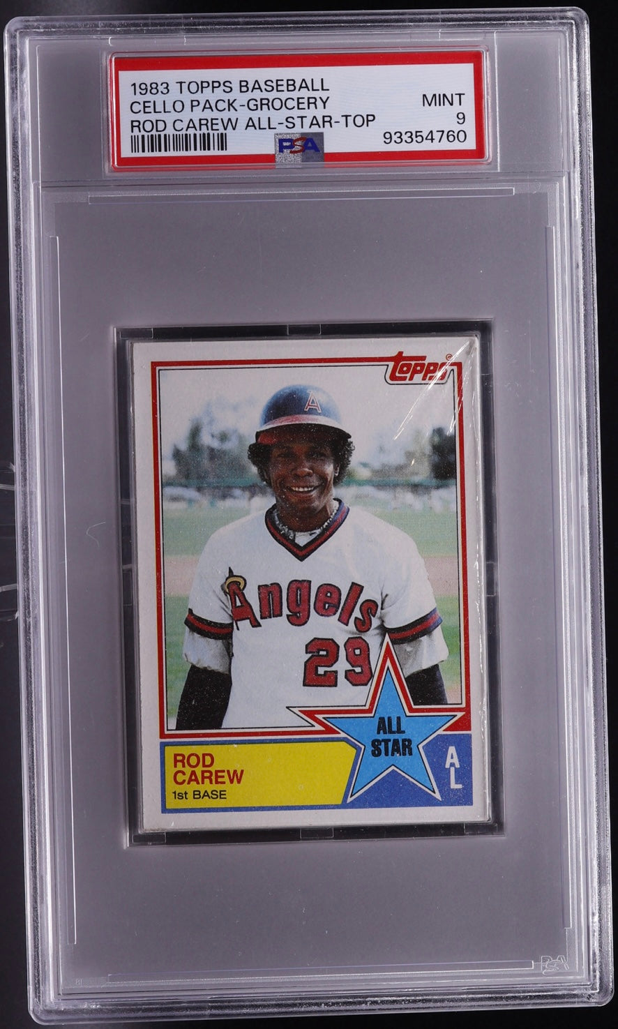 1983 Topps Grocery Cello Pack PSA MINT 9 Rod Carew Top Gwynn Boggs Sandberg RC