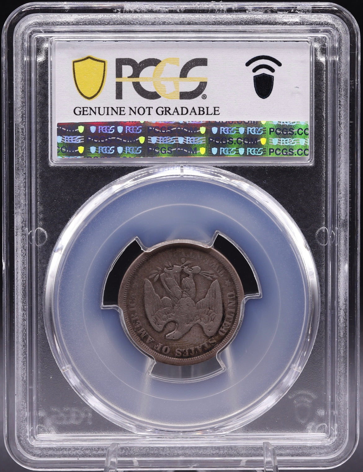 1875-S Twenty Cent Piece PCGS Genuine • Cleaned Fine Details Short-Lived Series