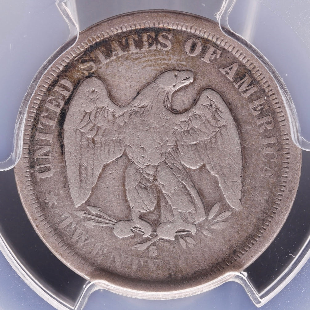 1875-S Twenty Cent Piece PCGS Genuine • Cleaned Fine Details Short-Lived Series