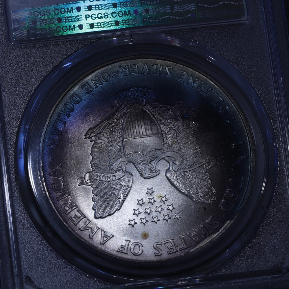 2000 Silver Eagle PCGS MS68 • Vibrant Toning • Collector-Grade Eye Appeal