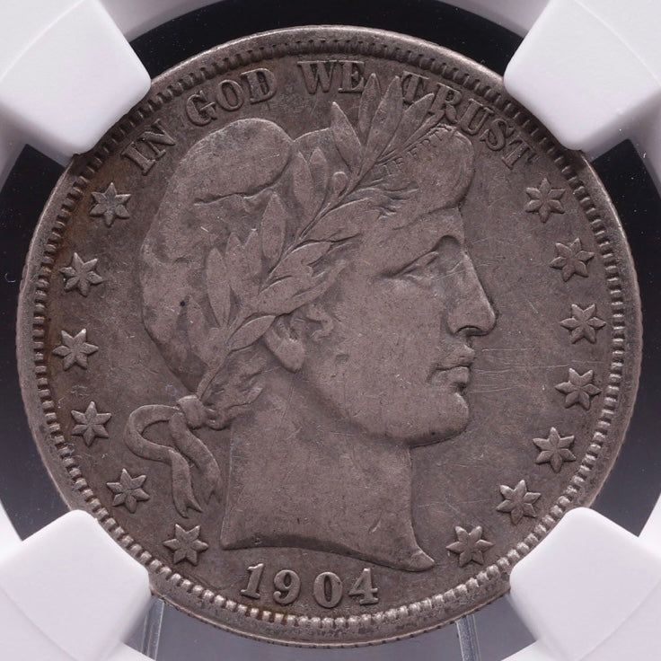 1904-O Barber Half Dollar NGC VF25 • New Orleans Mint •