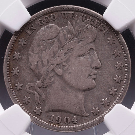 1904-O Barber Half Dollar NGC VF25 • New Orleans Mint •