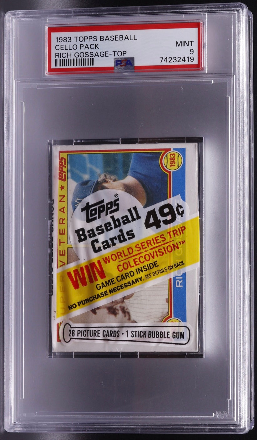 1983 Topps Cello Pack PSA 9 MINT Gwynn Boggs Sandberg RC HOF Goose Top