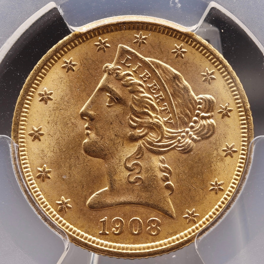 1908 Liberty Head $5 Gold PCGS MS65+ • Fairmont Collection Pedigree