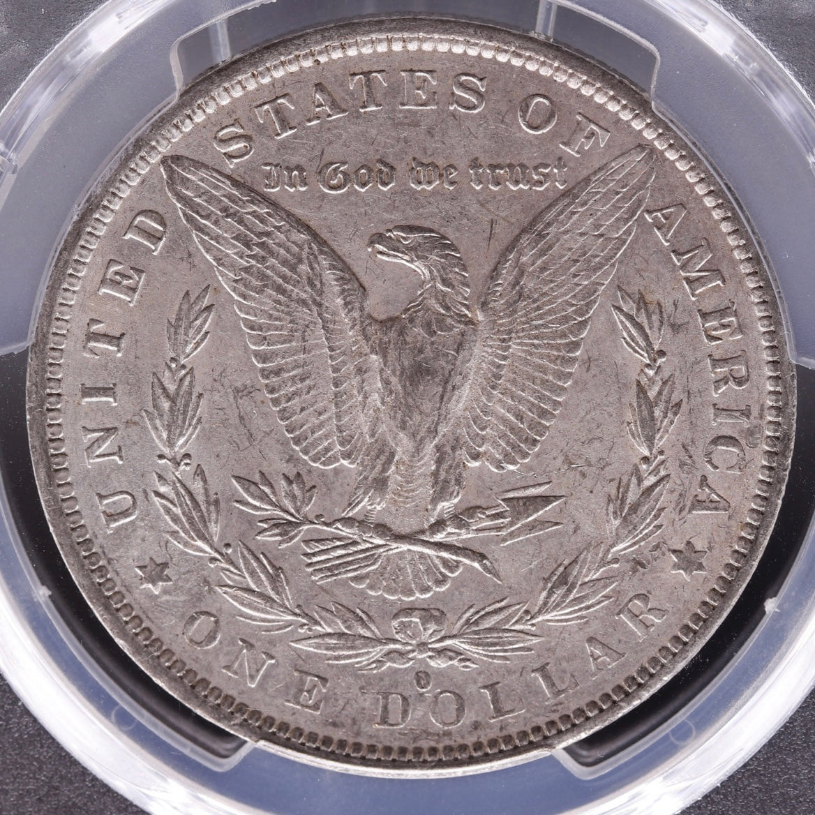 1882-O/S Morgan Dollar PCGS AU58 Weak Over Mint Mark Graded US Coin