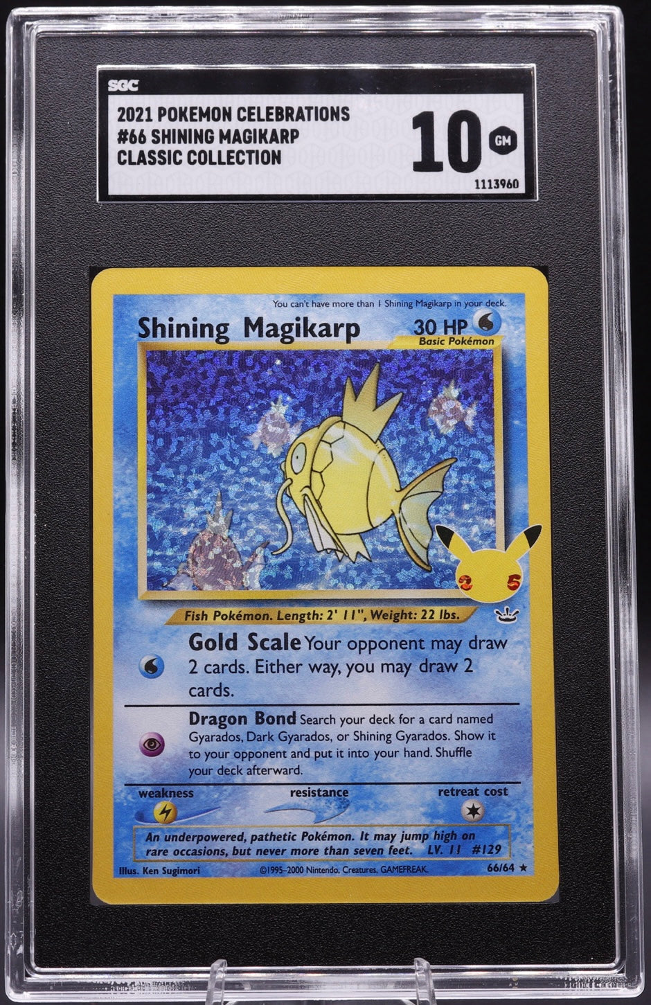 2021 Pokemon Celebrations Shining Magikarp Classic Collection 10 GEM MINT 66/64