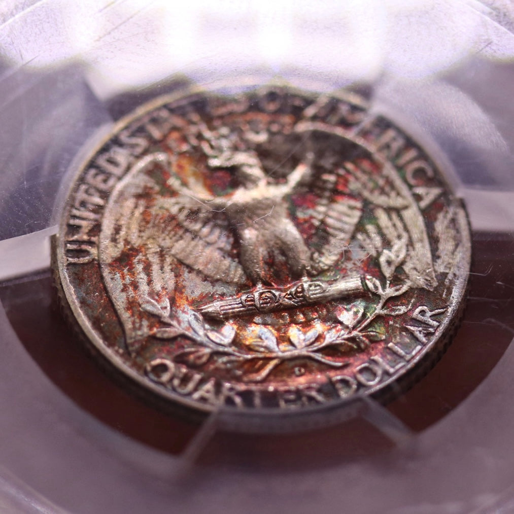 1948-D Washington Silver Quarter PCGS MS67 Toned Uncirculated Coin