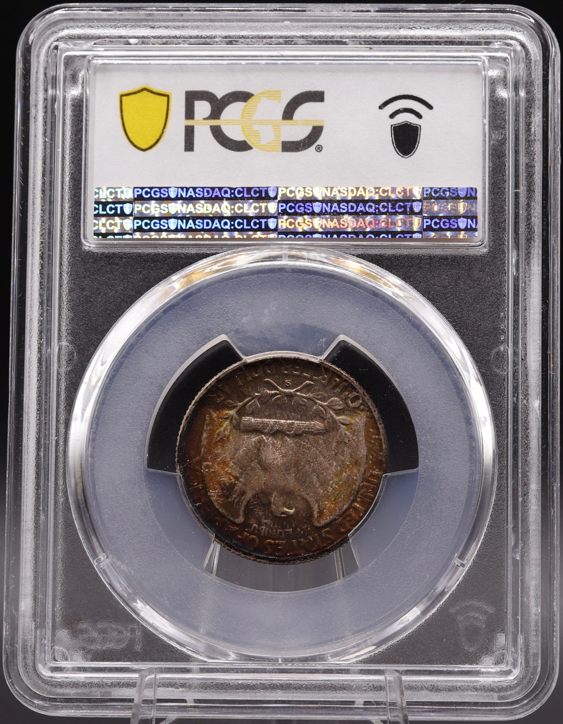 1952-S Washington Quarter PCGS MS67+ CAC • Multi-Color Toned Gem