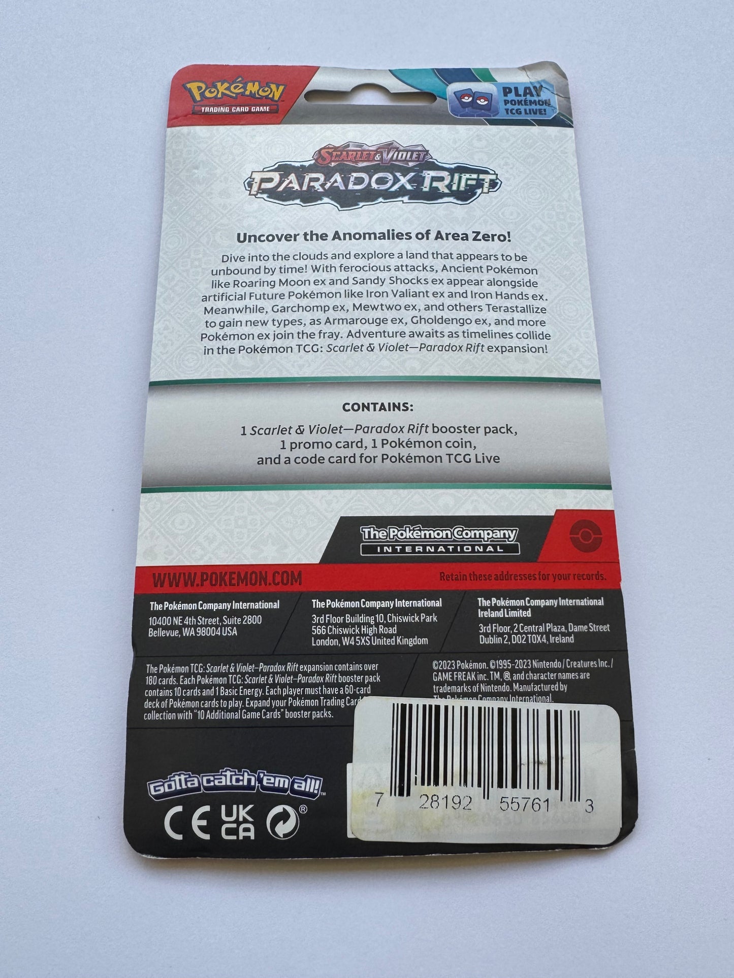 Pokémon TCG Paradox Rift Blister Pack Sinistea Promo + Coin - Sealed New