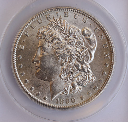1890‑S Morgan Silver Dollar AU58 ANACS Certified Scarce San Francisco Mint