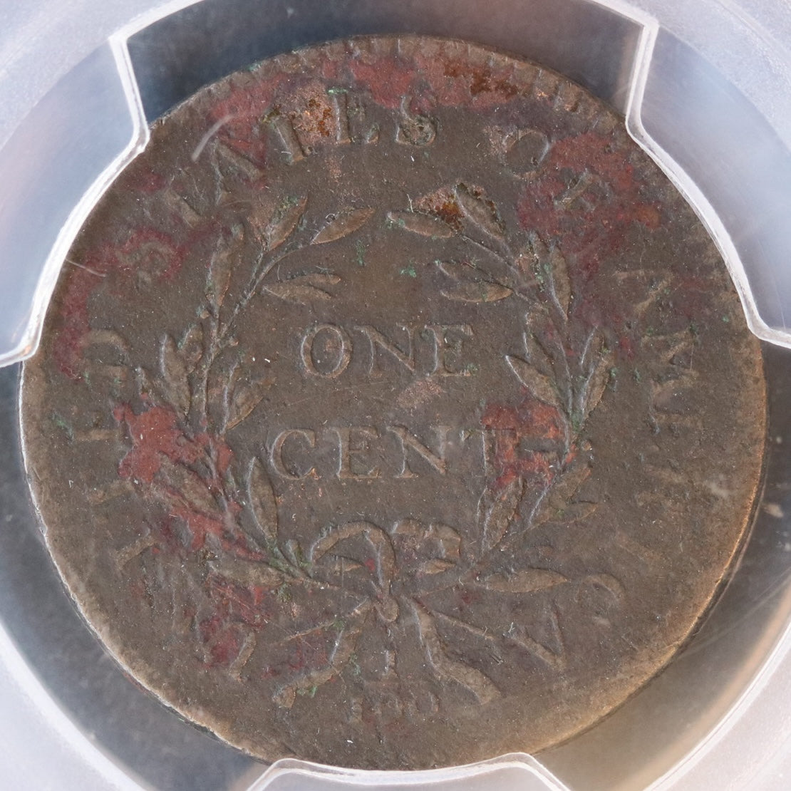 1795 Large Cent PCGS F Detail Environmental Dmg Flowing Hair Liberty Cap