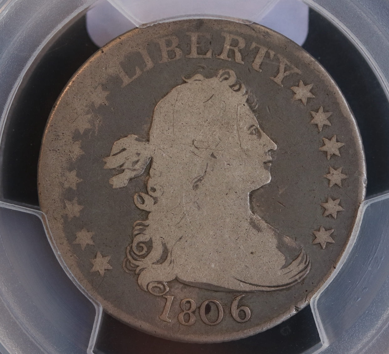 1806 Draped Bust Quarter – PCGS G04 – Early U.S. Silver - Bold LIBERTY - RARE !