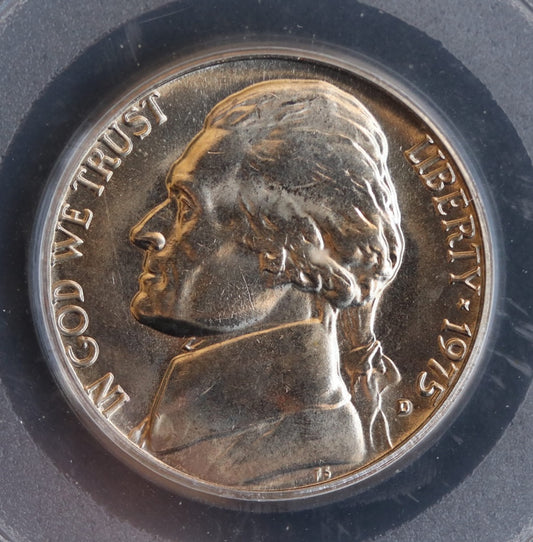 1975-D 5C Jefferson Nickel MS66 Full Steps PCGS Graded Mint State 66