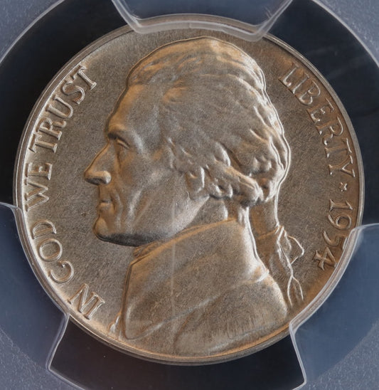 1954 5C Jefferson Nickel Re-Engraved Obverse Design, PR66 PCGS Certified RARE !!