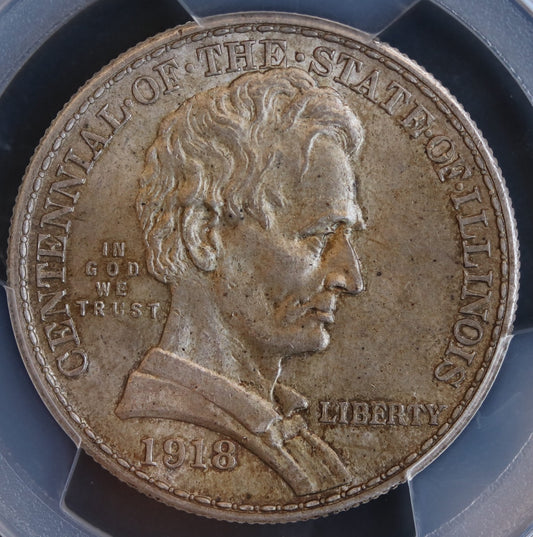 1918 Lincoln-Illinois Half Dollar PCGS MS63 Centennial Silver Coin - Rare
