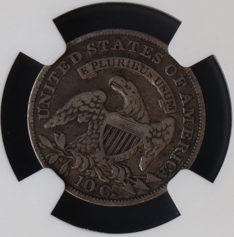 1834 Capped Bust Dime NGC VF30, Historic Early U.S. 90% Silver Coin