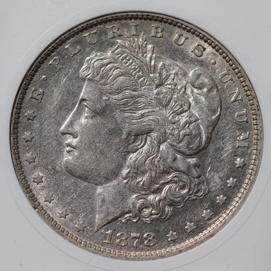 1878 Rev 79 Morgan Silver Dollar VAM‑220 TOP 100 AU50 ANACS Soapbox Certified