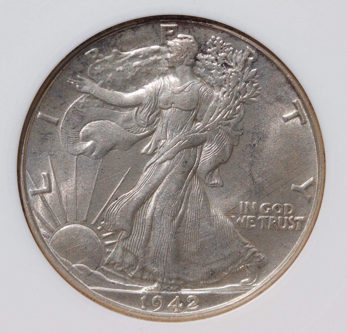 1942 Walking Liberty Half Dollar – ANACS Certified AU58 – Lustrous Pre-War