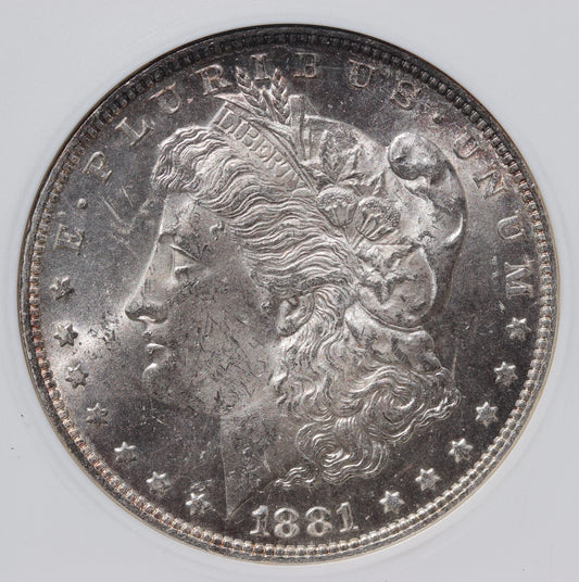 1881 Morgan Silver Dollar – ANACS Certified MS62 – Sharp Strike, Lustrous BU