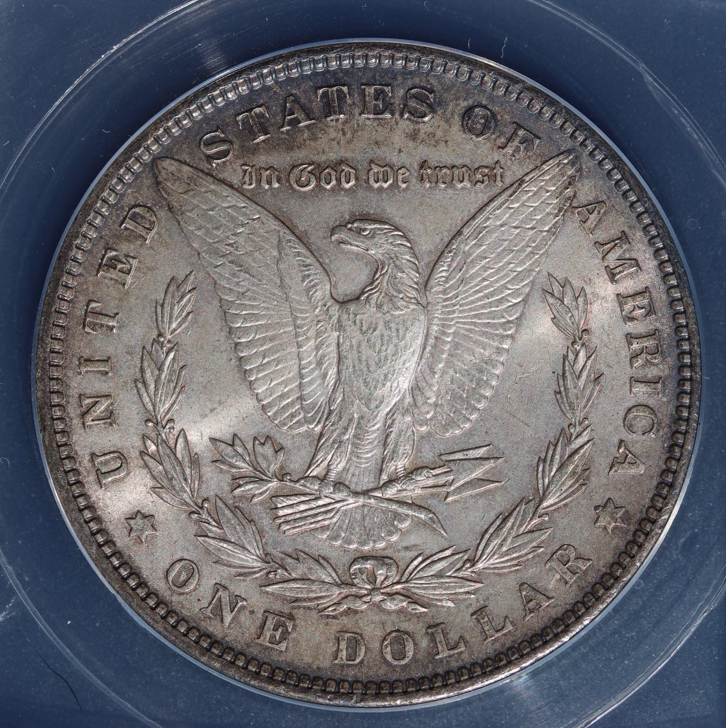 1897 Morgan Silver Dollar ANACS MS63, Beautifully Toned 90% Silver Coin