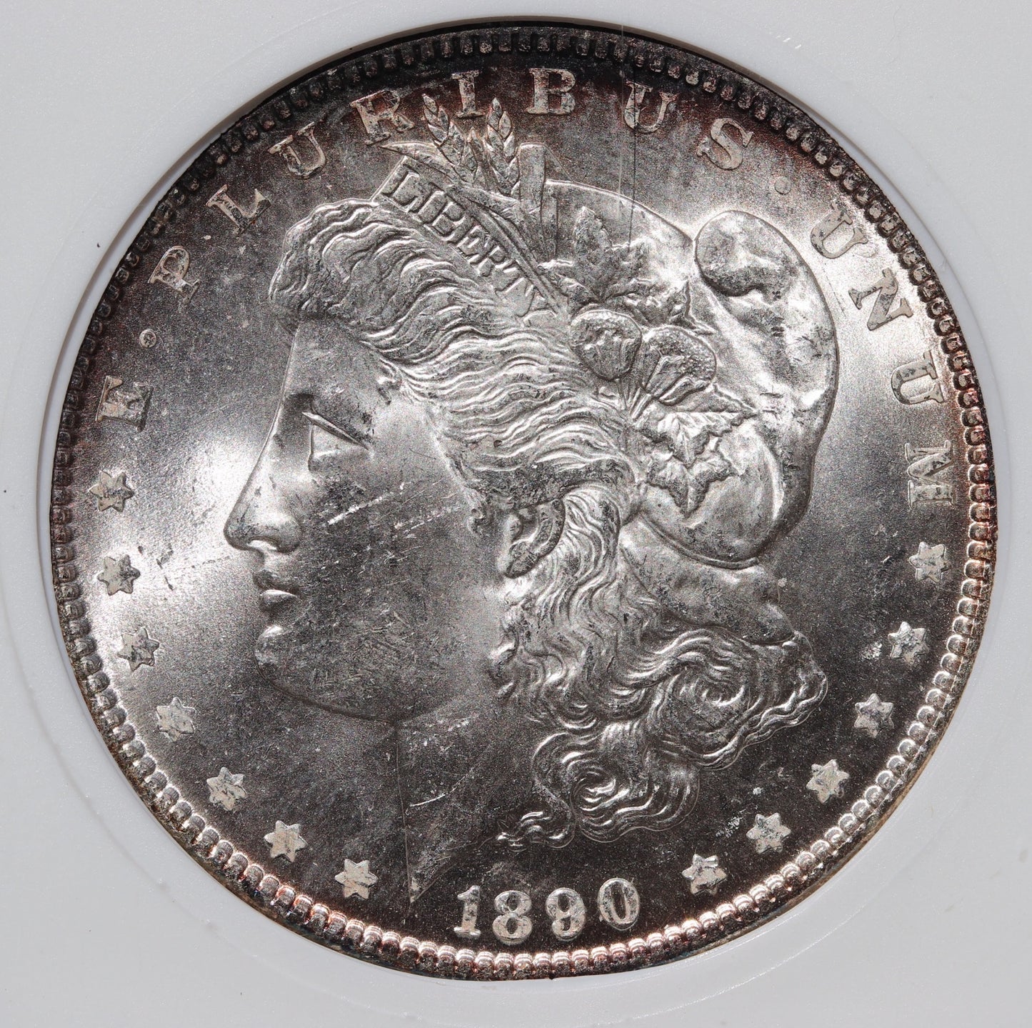 1890 Morgan Silver Dollar – ANACS Certified MS63 – Uncirculated *Toner*