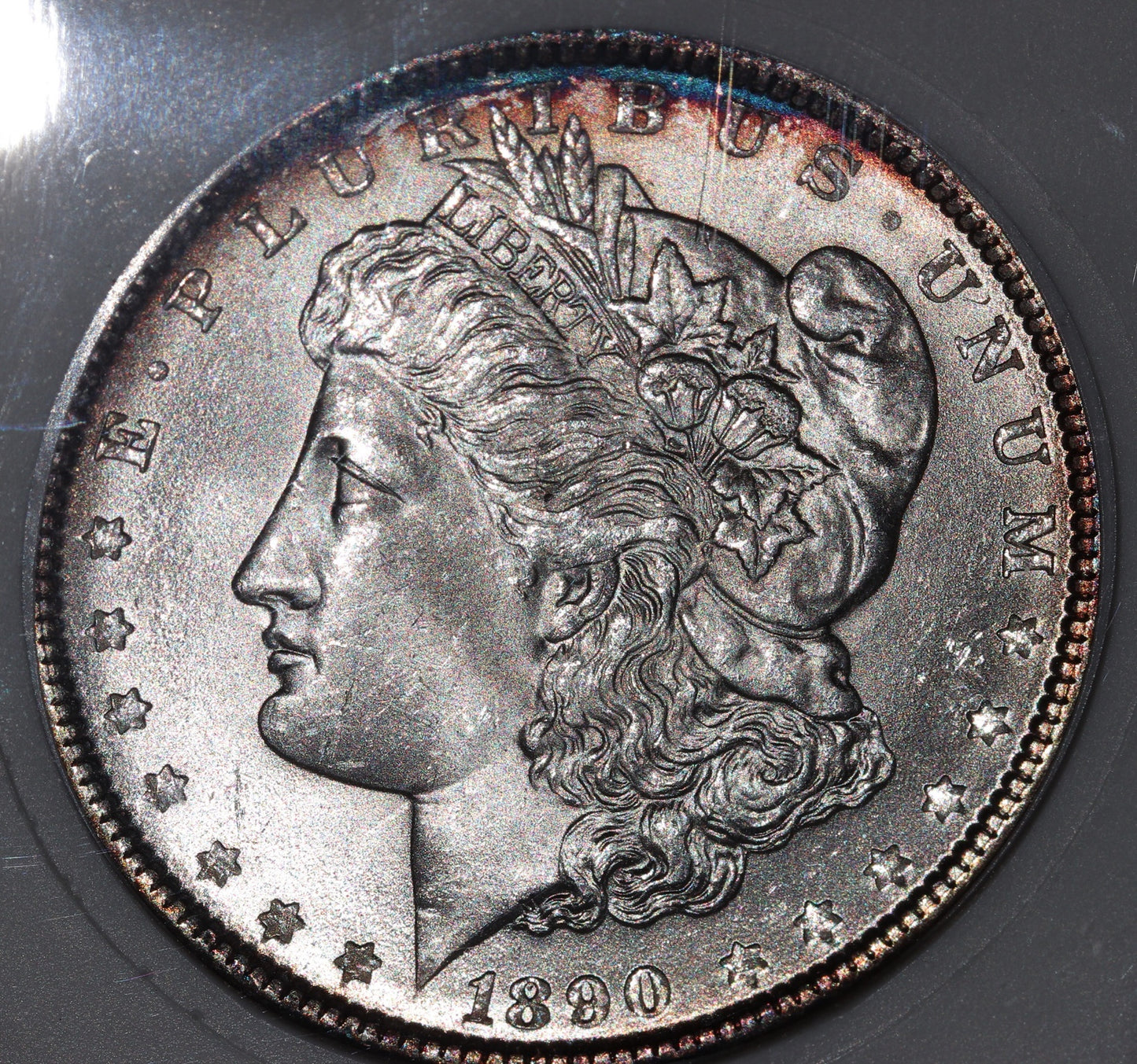1890 Morgan Silver Dollar – ANACS Certified MS63 – Uncirculated *Toner*