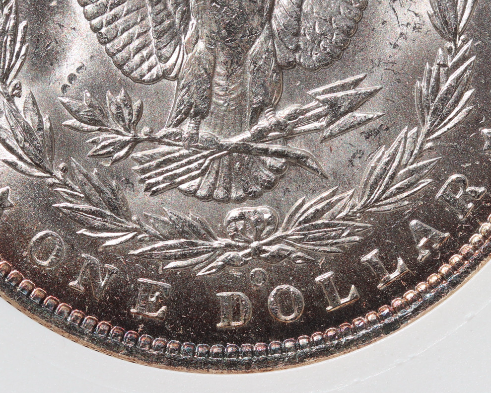 1885-O Morgan Silver Dollar – ANACS MS63 – Old Soapbox Holder, Scarce “O”