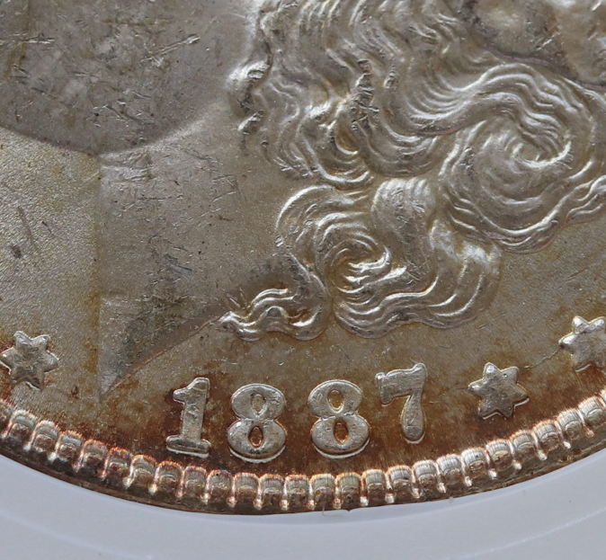 1887 Morgan Silver Dollar – ANACS MS62 – High-Grade 90% Silver - Soapbox Holder