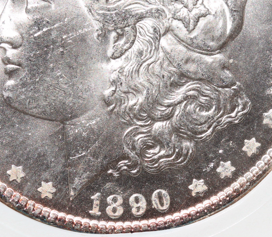 1890 Morgan Silver Dollar – ANACS Certified MS63 – Uncirculated *Toner*