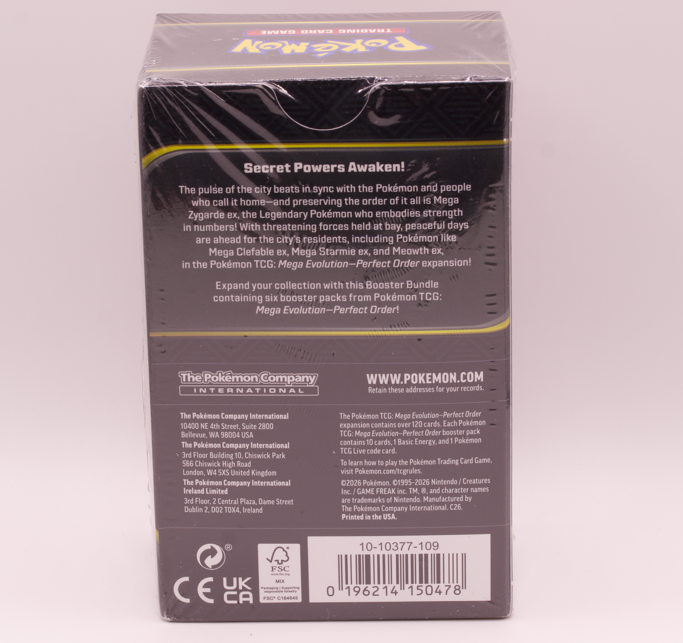 Pokemon Mega Evolution Perfect Order Booster Bundle 6 Packs New Sealed English