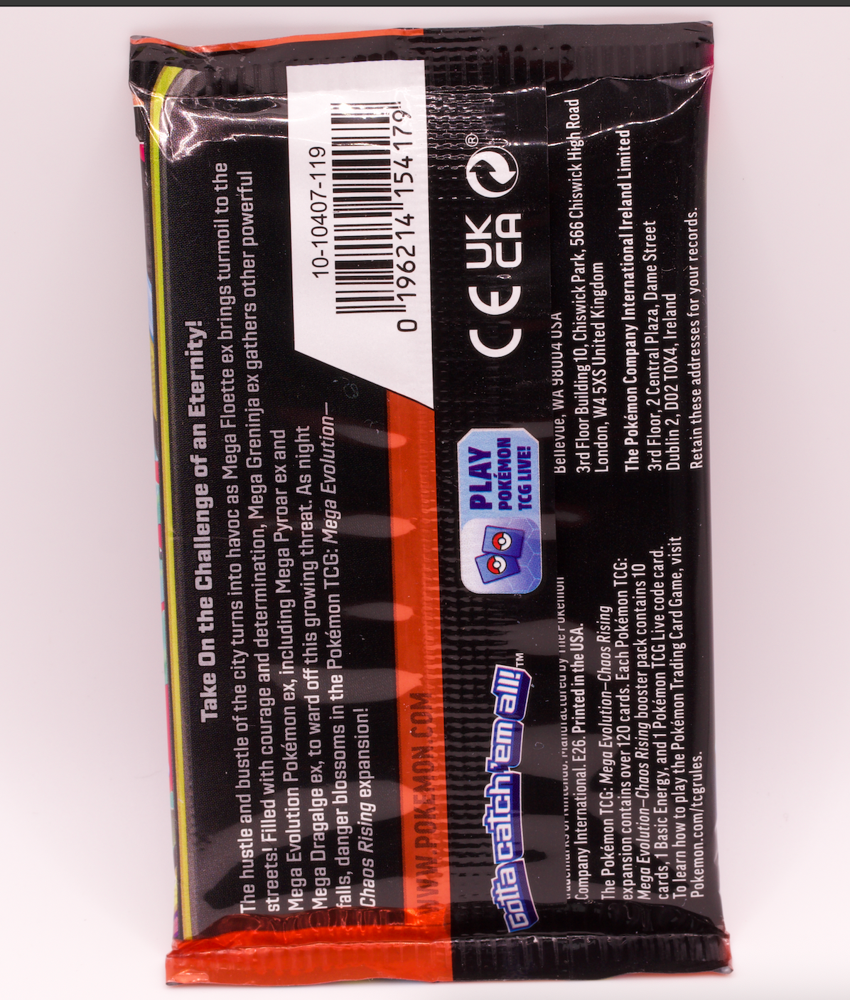 Pokemon TCG Mega Evolution Chaos Rising Booster Pack 1 Pack New Sealed English