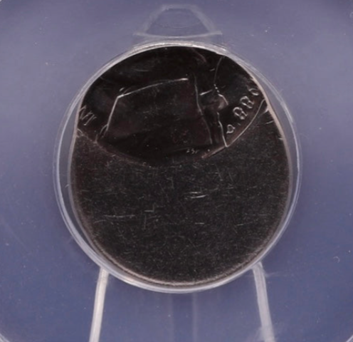 1988-D Jefferson Nickel • 65% Off-Center Error • ANACS MS64 • Struck at 11:30