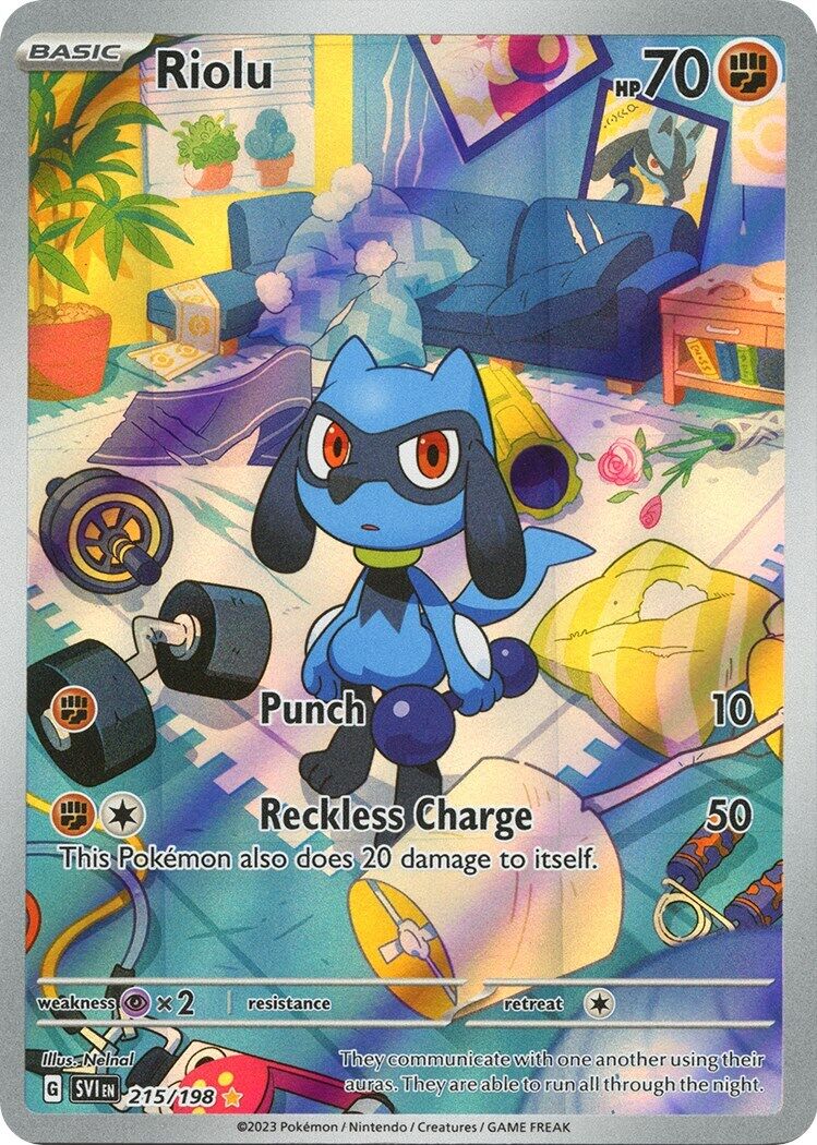 Riolu 215/198 Illustration Rare – Scarlet & Violet SV01 – NM or Better