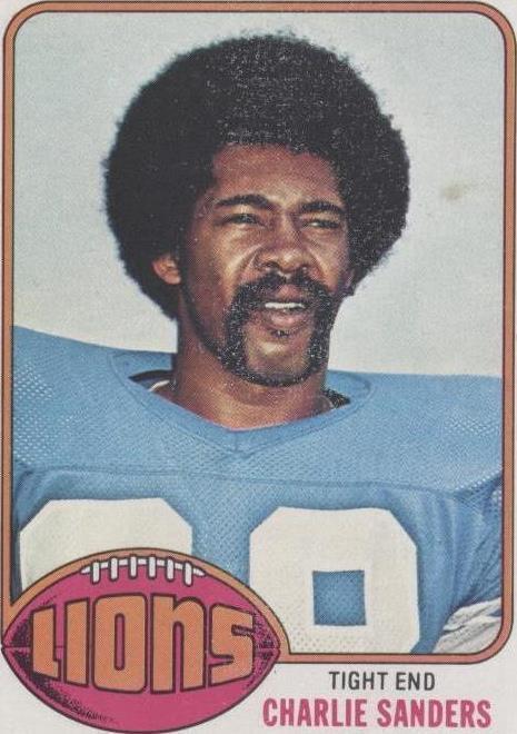 1976 Topps #265 Charlie Sanders PSA 8 NM-MT Detroit Lions HOF Vintage Football