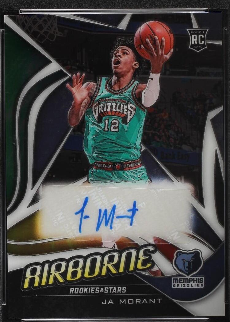 2019-20 Panini Chronicles Rookies & Stars Airborne Ja Morant RC Auto /99 PSA 10