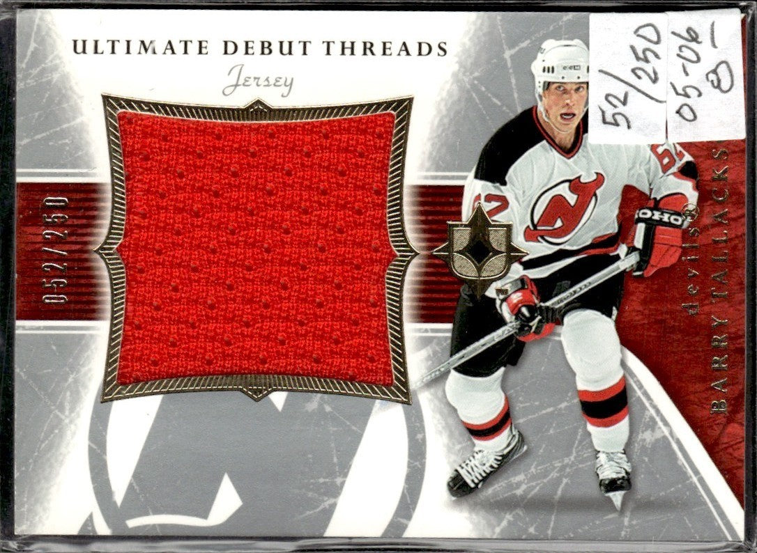 2005-06 Upper Deck Ultimate Collection Barry Tallackson Debut Threads Jersey