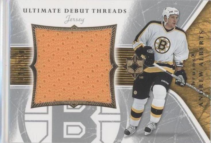 2005-06 Upper Deck Ultimate Collection Andrew Alberts Debut Threads Jersey /250