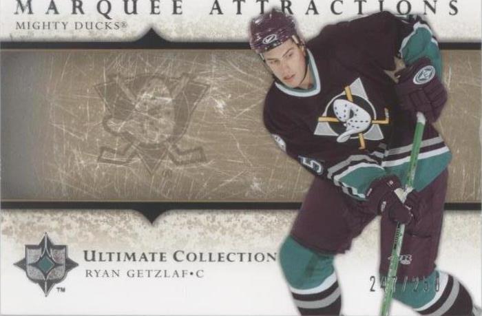 2005-06 Upper Deck Ultimate Collection Ryan Getzlaf Debut Threads Jersey /250