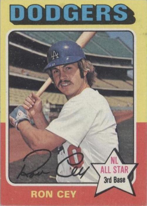 1975 Topps #390 Ron Cey PSA 7 NM Los Angeles Dodgers NL All Star Vintage Card