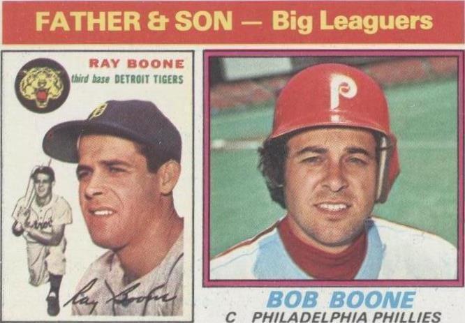 1976 Topps Father & Son Ray Boone Bob Boone #67 PSA 7 NM Phillies Tigers Card