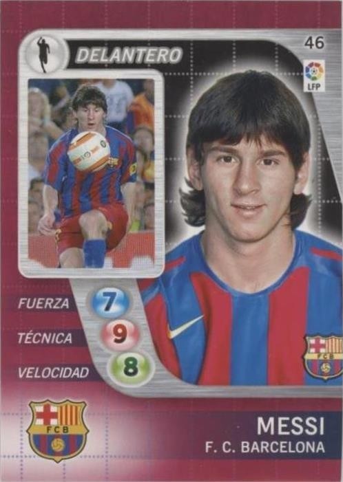 2005-06 Panini Derby Total Lionel Messi #46 PSA 7 NM FC Barcelona