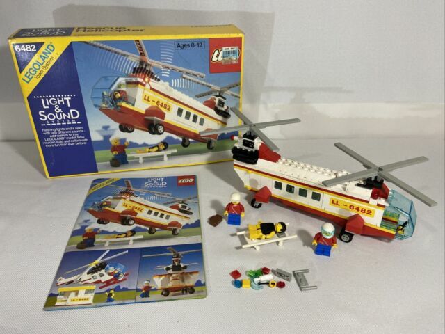 1989 LEGO Legoland Light Sound Rescue Helicopter 6482 NEW SEALED Vintage